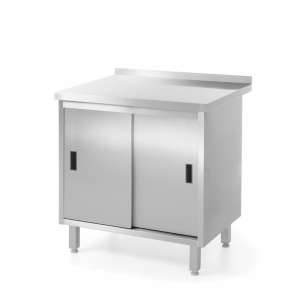 Wandwerktafel met kast - gelast