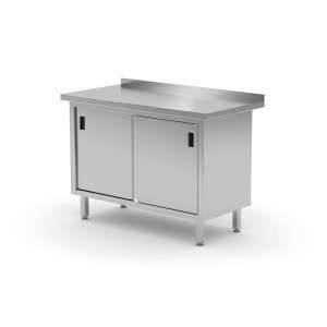 Wandwerktafel met kast - gelast