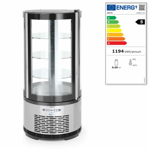 Gebaksvitrine rond , Arktic, 100L, 230V/210W, ⌀480x(H)1065mm - Afbeelding 6