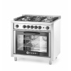 Gasfornuis - 5 pits met elektrische oven, HENDI, Kitchen Line, Zilver, 230V/2900W, 14,3kW, 900x653x(H)900mm - Afbeelding 2