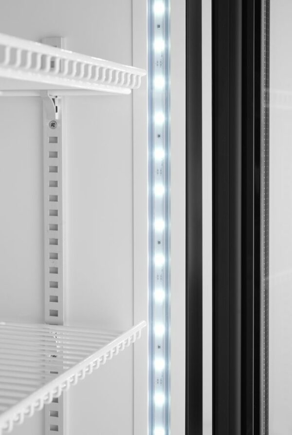Backbar koelkast met lichtbak, enkele deur, Arktic, 254L, Zwart, 220-240V/250W, 578x605x(H)1980mm - Afbeelding 5