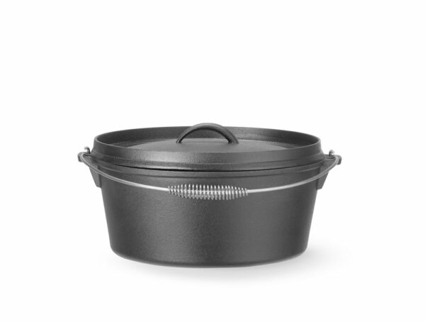 Gietijzeren pan, HENDI, 7,2L, Zwart, ⌀310x(H)155mm