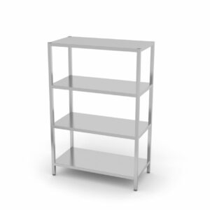 Opbergrek met 4 planken, HENDI, Kitchen Line, 1000x400x(H)1800mm