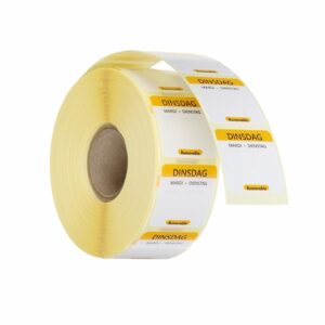 Voedselveiligheid dagstickers, herbruikbaar - Hendi