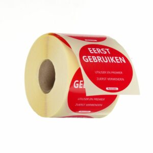 Herbruikbare voedselveiligheidssticker, "GEBRUIK EERST" - Hendi